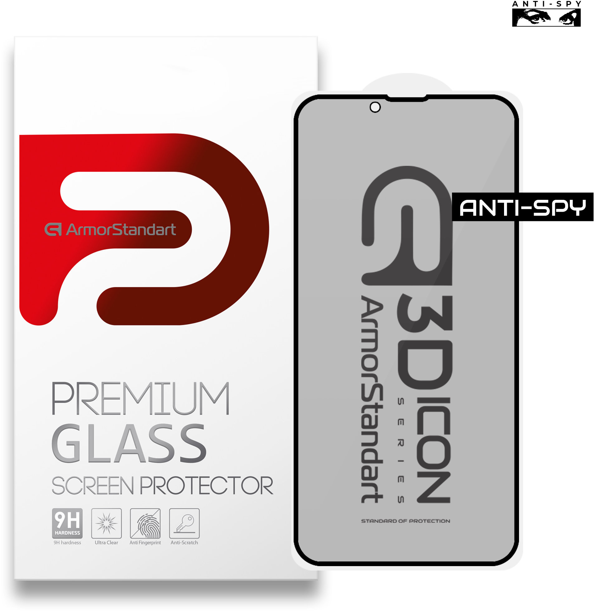 

ArmorStandart Tempered Glass 3D Icon Anti-spy Black (ARM60979) for iPhone 14 Plus | 13 Pro Max