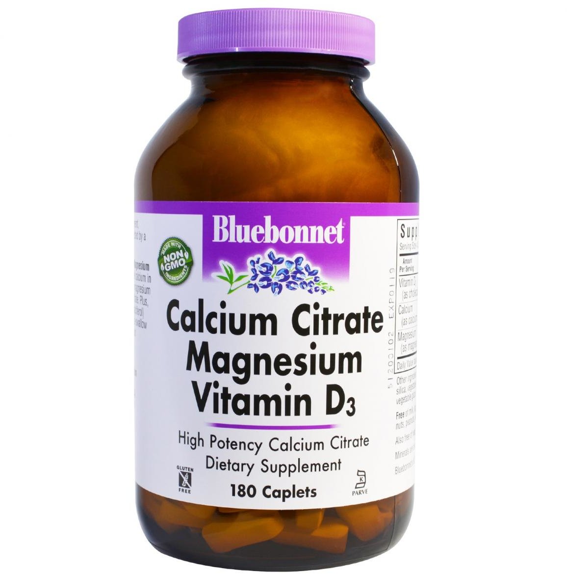 

Bluebonnet Nutrition Calcium Citrate Magnesium Vitamine D3 180 caps