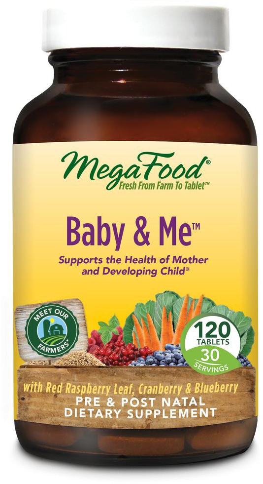 

MegaFood DailyFoods Baby & Me 120 Tabs Вітаміни та мінерали для вагітних