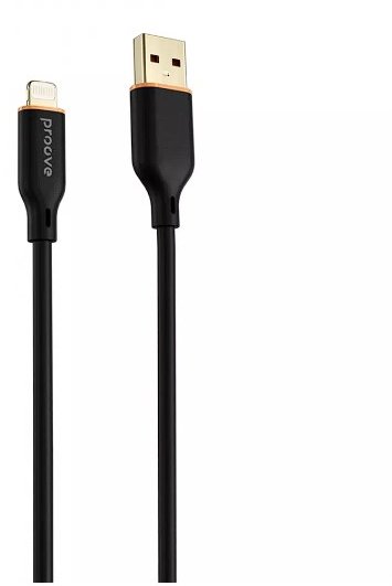 Акція на Proove Usb Cable to Lightning Jelly Silicone 2.4A 1m Black від Y.UA