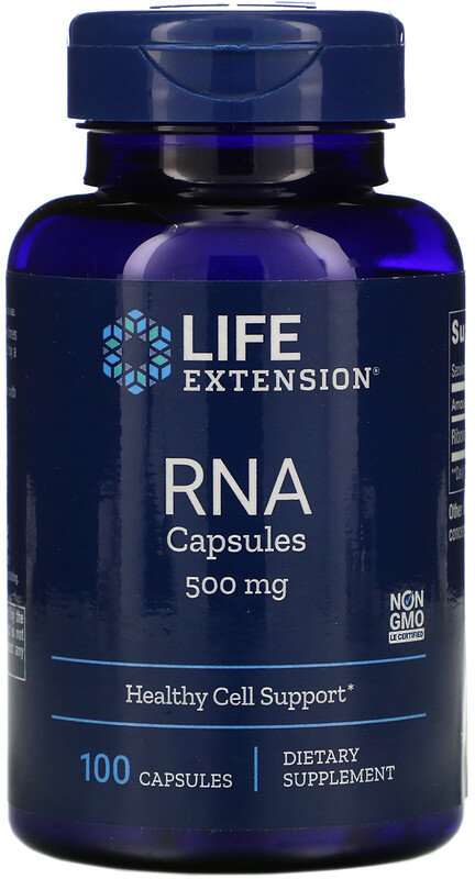 

Life Extension Rna Capsules, 500 mg, 100 Capsules Рибонуклеиновая кислота