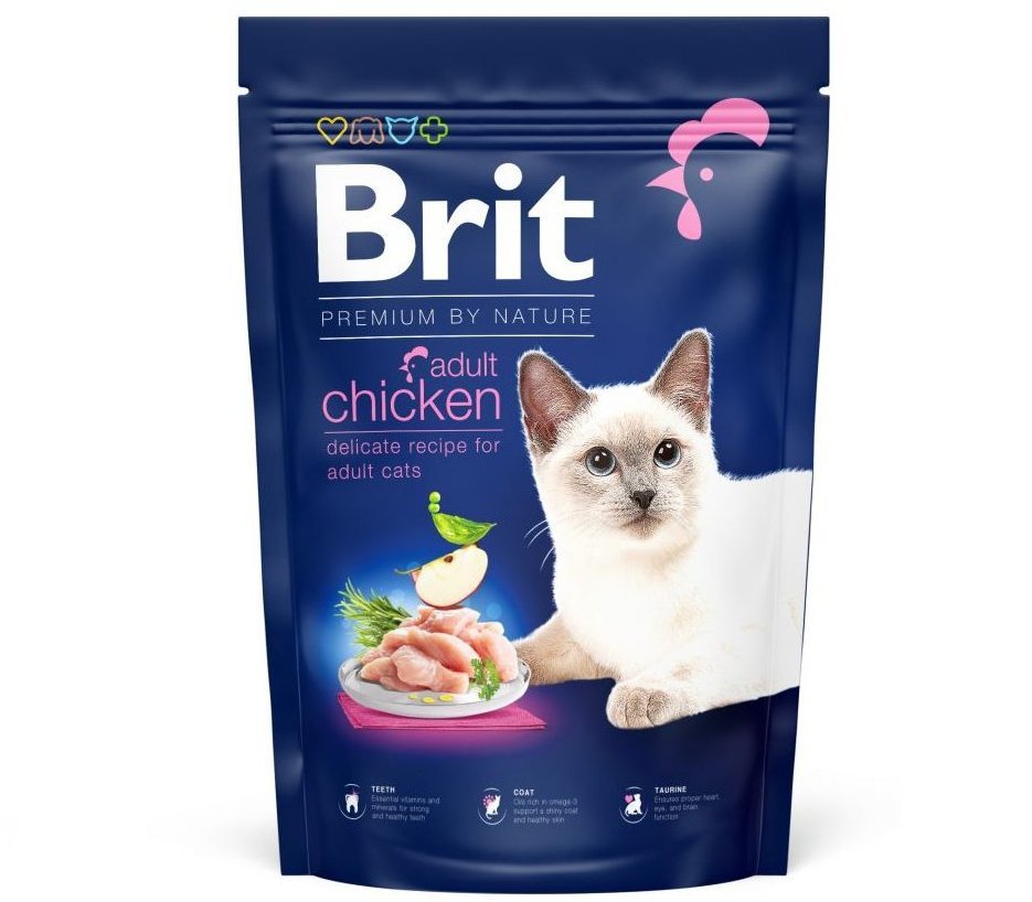 

Сухой корм Brit Premium by Nature Cat Adult Chicken для кошек с курицей 1.5 кг (8595602553129)