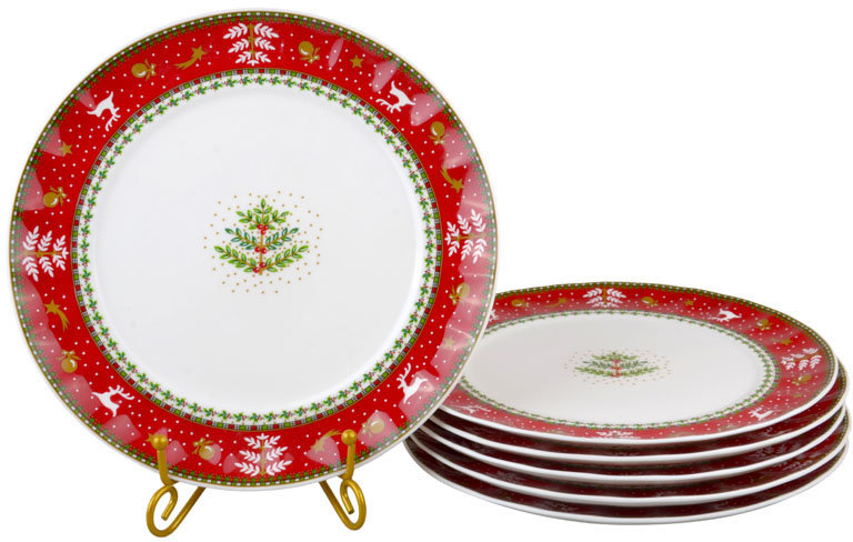 Акція на Набор тарелок обеденных Lefard Рождественская коллекция 6х26 см (943-160) від Stylus