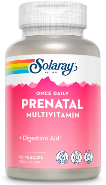 Акція на Solaray Once Daily Prenatal Multi-Vita Пренатальные мультивитамины 90 капсул від Stylus