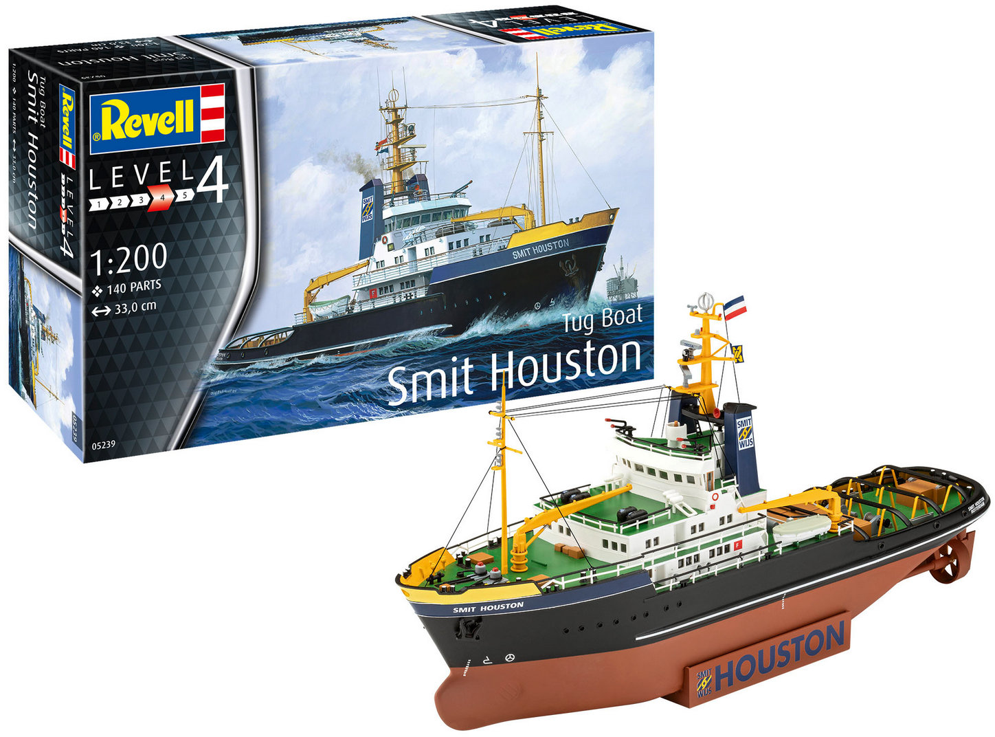 

Збірна модель-копія Revell Буксир Smit Houston рівень 4 масштаб 1:200 (RVL-05239)