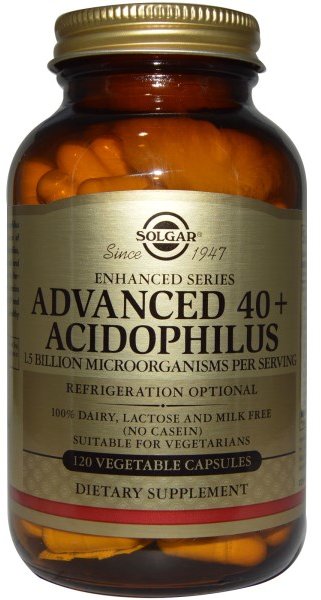 

Solgar Advanced 40+ Acidophilus, 120 Veggie Caps Покращений ацидофилус 40+