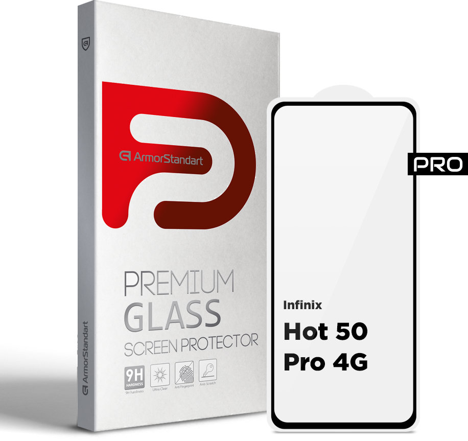 

ArmorStandart Tempered Glass Pro Black для Infinix Hot 50 Pro 4G (ARM80935)