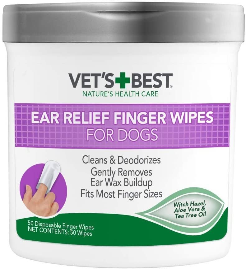 Акція на Серветки для чищення вух VET`S Best Ear Relief Finger Wipes для собак 50 шт. (vb00000) від Y.UA
