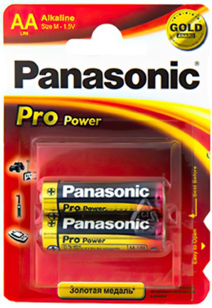 

Panasonic Aa bat Alkaline 2шт Pro Power (LR6XEG/2BP)
