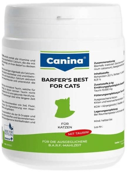 Акція на Витамины для котов и собак при натуральном кормлении Canina Barfer Best Cats 180 г (228058) від Stylus