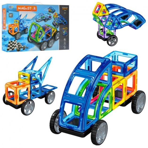 

Магнітний конструктор MAGniSTAR Limo toy Транспорт 87 деталей (LT3003)