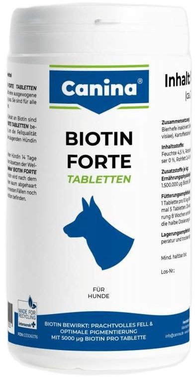 Акція на Витамины Canina Biotin forte 700 g 210 таб. Интенсивный курс для шерсти (4027565101115) від Stylus