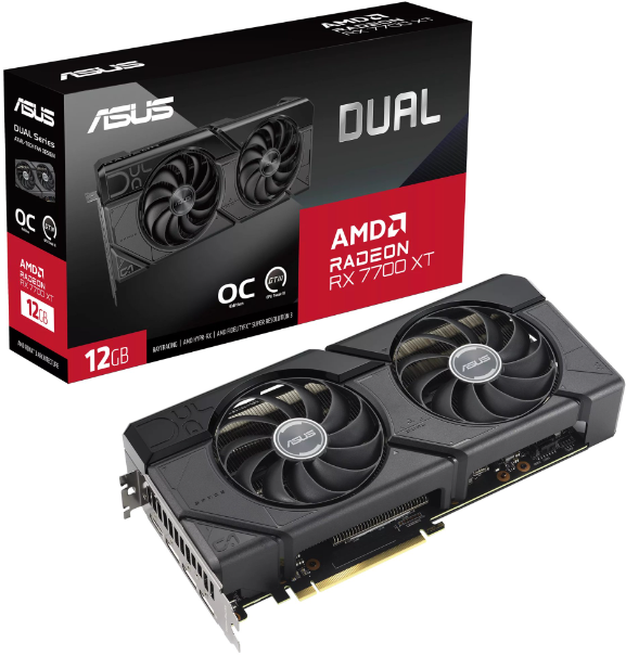 

Asus Dual Radeon Rx 7700 Xt Oc Edition 12GB GDDR6 (DUAL-RX7700XT-O12G)