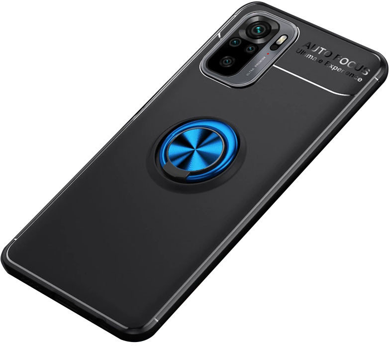

Tpu Case Tpu Pc Deen ColorRing Magnetic Holder Black/Blue for Xiaomi Redmi Note 10 / Note 10s