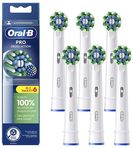 Акція на Насадка для электрической зубной щетки Braun Oral-B Cross Action EB50RX (6) від Stylus