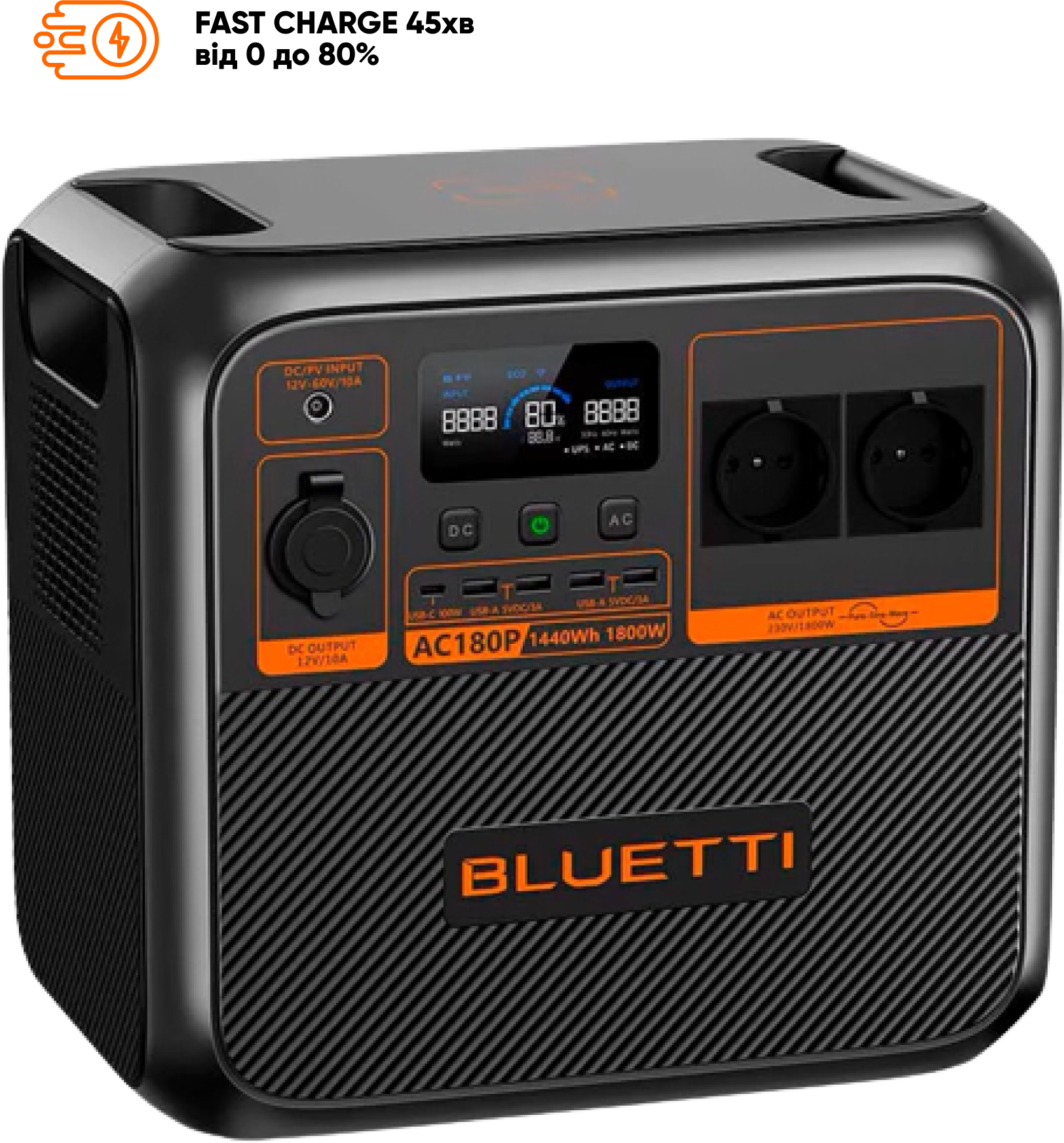 

Зарядная станция Bluetti AC180P 1440Wh 1800W