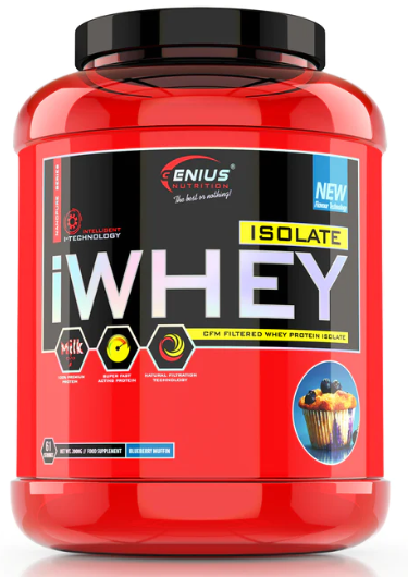 Акція на Genius Nutrition iWhey isolate 2000 g / 61 servings / Blueberry Muffin від Stylus