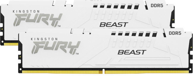 Акція на Kingston Fury 32 Gb (2x16GB) DDR5 6400 MHz Beast Expo White (KF564C32BWEK2-32) від Stylus