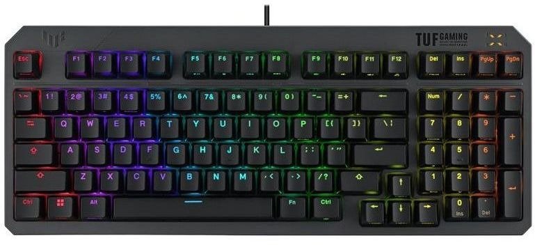 Акція на Asus Tuf Gaming K3 Gen Ii Opti-Mech Rgb Red Switches Usb Ua Black (90MP0390-BKMA00) від Stylus