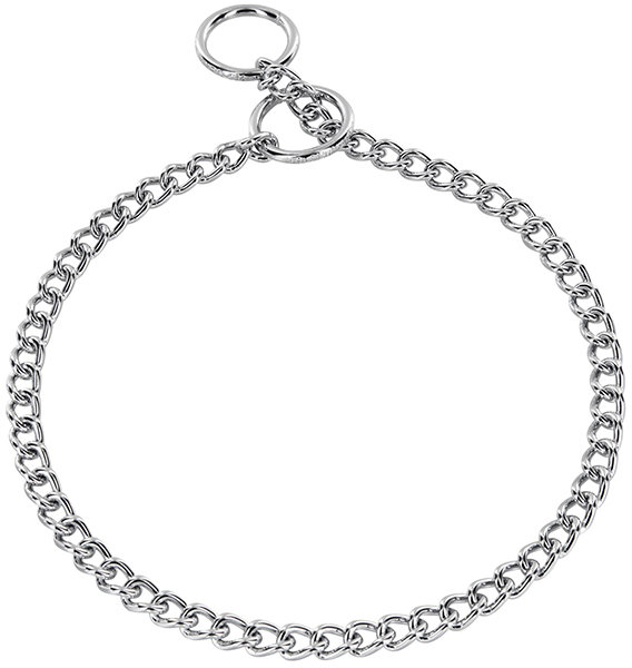 Акція на Ошейник для собак Sprenger Collar Round Narrow Link короткое круглое звено 3 мм хромированная сталь 55 см (39737) від Stylus