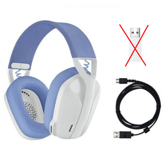 Акція на Logitech G435 Lightspeed Wireless Gaming Headset White Bluetooth only (981-001074) Oem від Y.UA