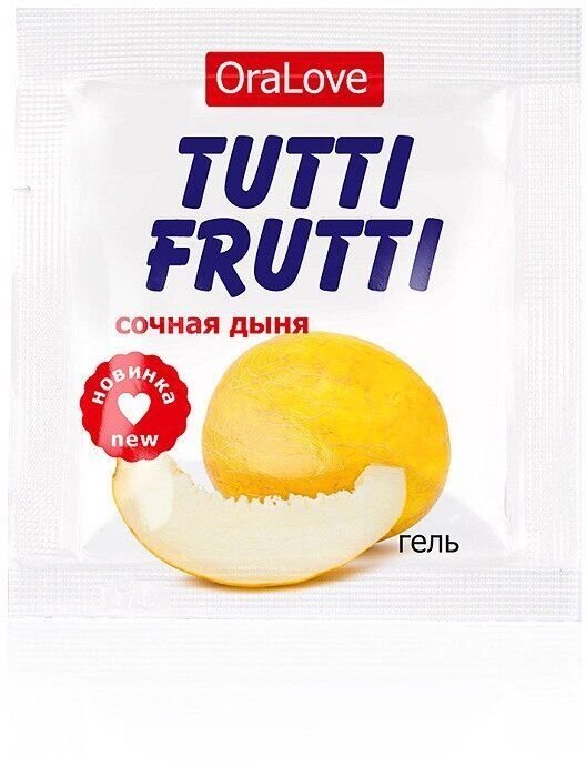 

Оральный лубрикант Tutti-frutti Сочная Дыня, 4 ml