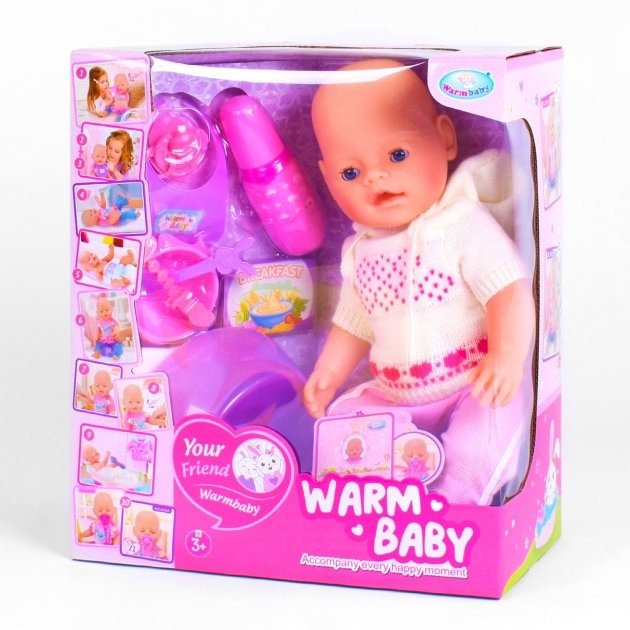 

Пупс Warm Baby Wzj 058 A-557 10 функций, с аксессуарами