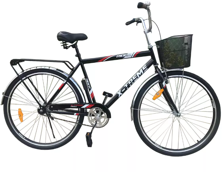 Акція на Велосипед X-TREME Rider C2803 сталь.рама 28" колеса 28" чёрно-красный + корзинка стальная (125015) від Stylus