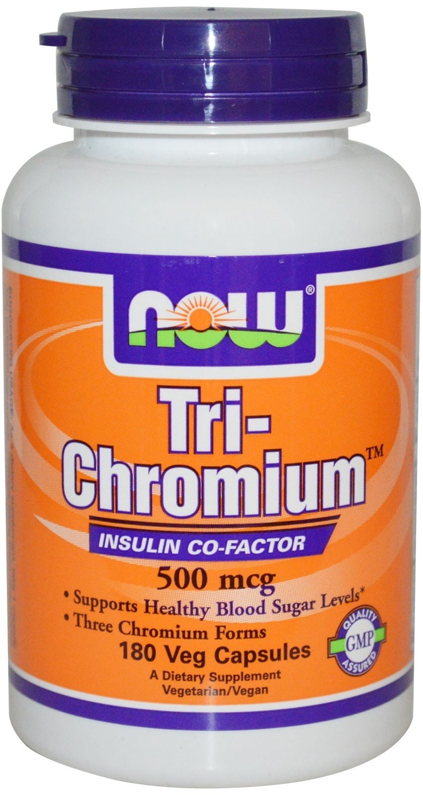 

Now Foods TRI-CHROMIUM 500 Mcg + Cinnam 180 Vcaps Три-хромиум