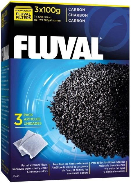 

Вкладка в фильтр Fluval Fl уголь 3штх100 г (015561114400)