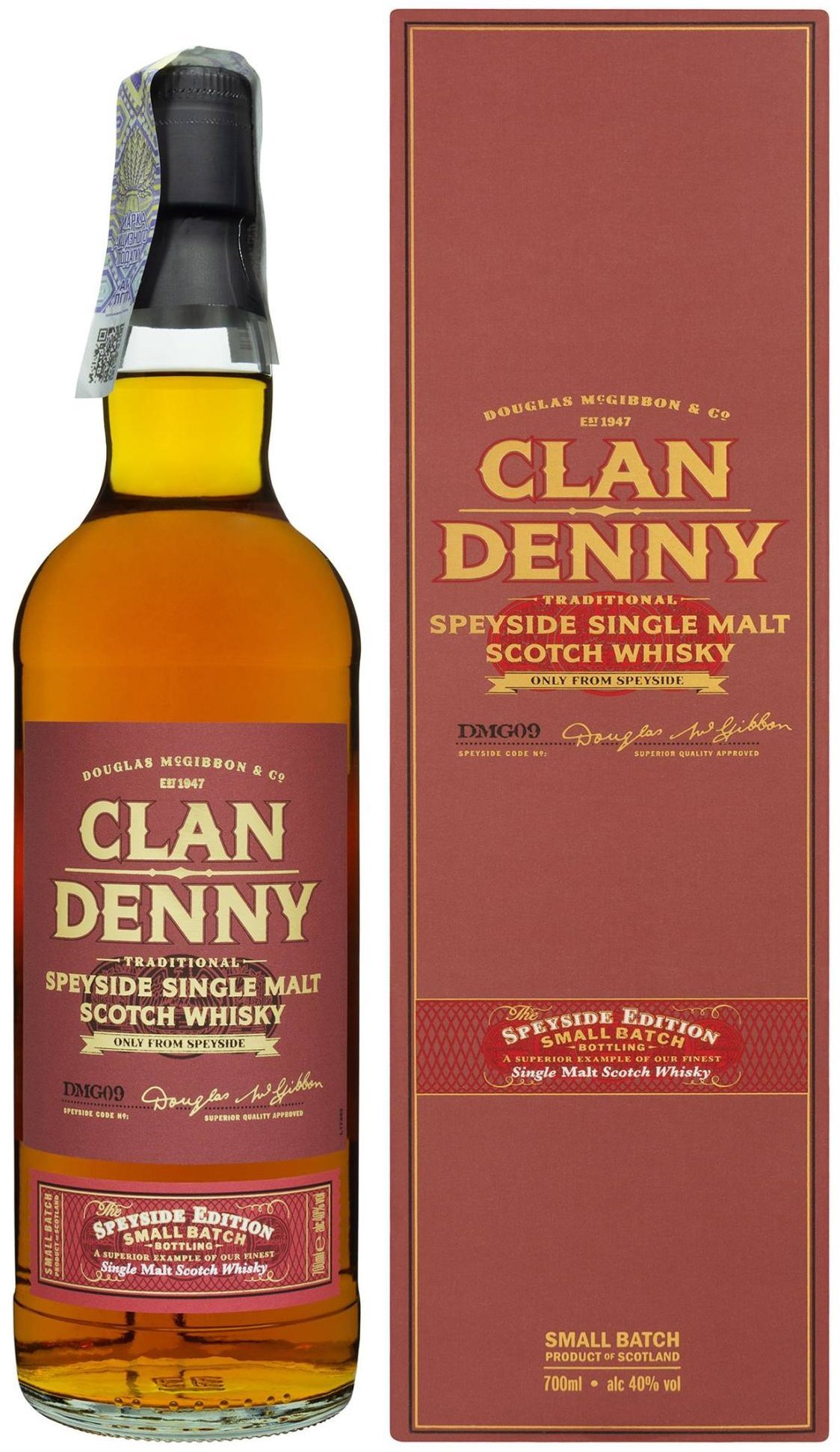 

Виски Clan Denny Speyside Single Malt 40% 0.7 л (FSH_5014218821666)