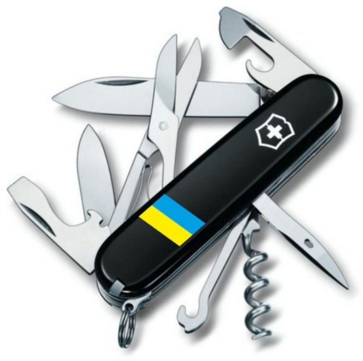 

Victorinox Climber Ukraine 91мм/14 функцій/чорний /Прапор України (1.3703.3_T1100u)