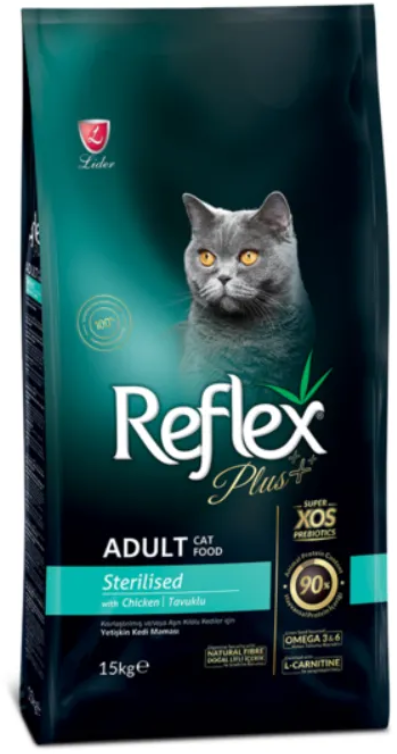 Акція на Cухой корм Reflex Plus Sterilised Adult Cat Food with Chicken для стерилизованных кошек с курицей 15 кг (RFX-406) від Stylus