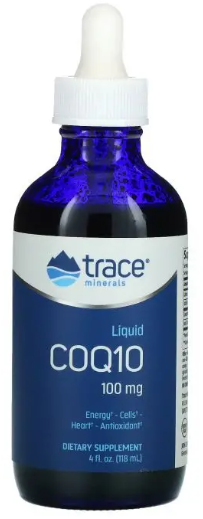 Акція на Trace Minerals Research Coenzyme Q10 liquid Жидкий CoQ10 со вкусом мандарина 118 мл від Stylus