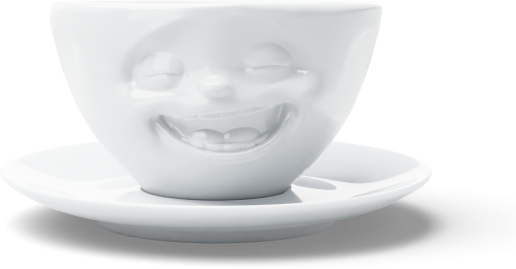 Акція на Чашка с блюдцем для кофе Tassen Смехотерапия 200 мл фарфор (TASS14701/TA) від Stylus