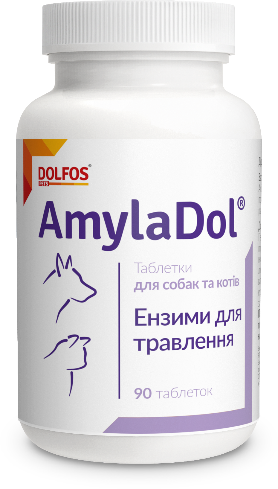 Акція на Витаминно-минеральный комплекс Dolfos AmylaDol для собак и кошек при нарушении пищеварения 90 таб. (928-90) від Stylus