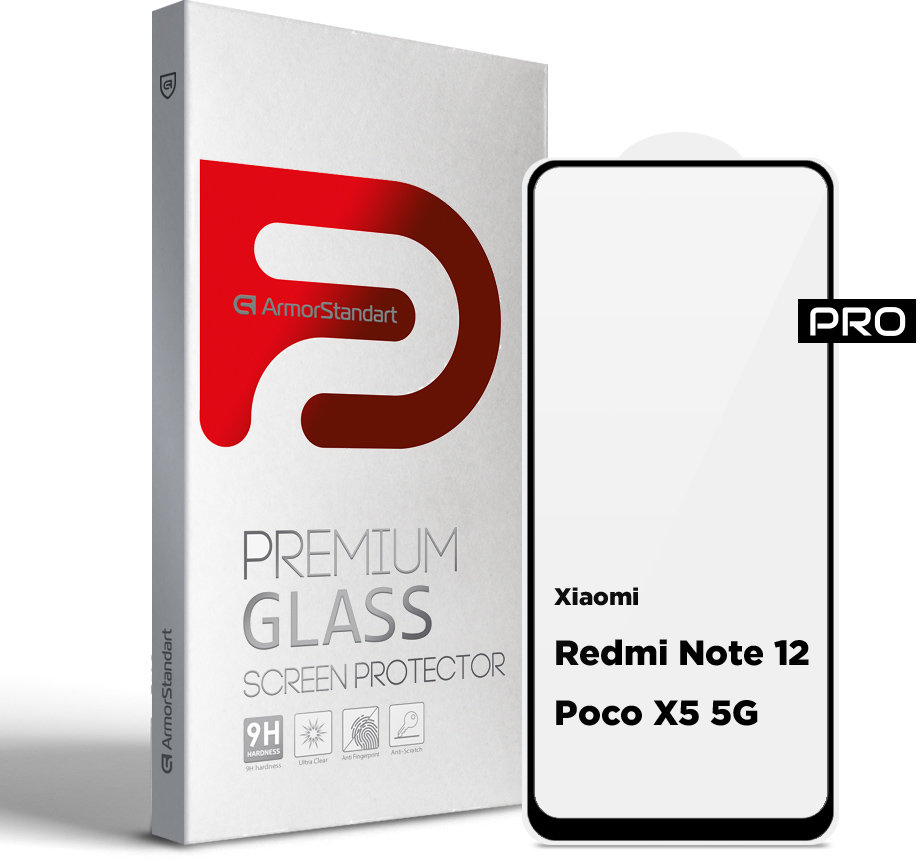 

Armorstandart Tempered Glass Pro Black for Xiaomi Redmi Note 12/Poco X5 5G (ARM65173)