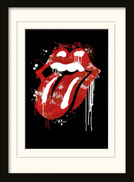Акція на Постер в раме Pyramid International Rolling Stones Graffiti Lips 30x40 см (MP10773P-PL) від Stylus