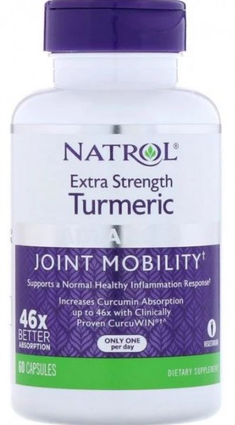 

Natrol Extra Strength Turmeric Advanced 285 mg Куркума підвищеної сили 60 капсул