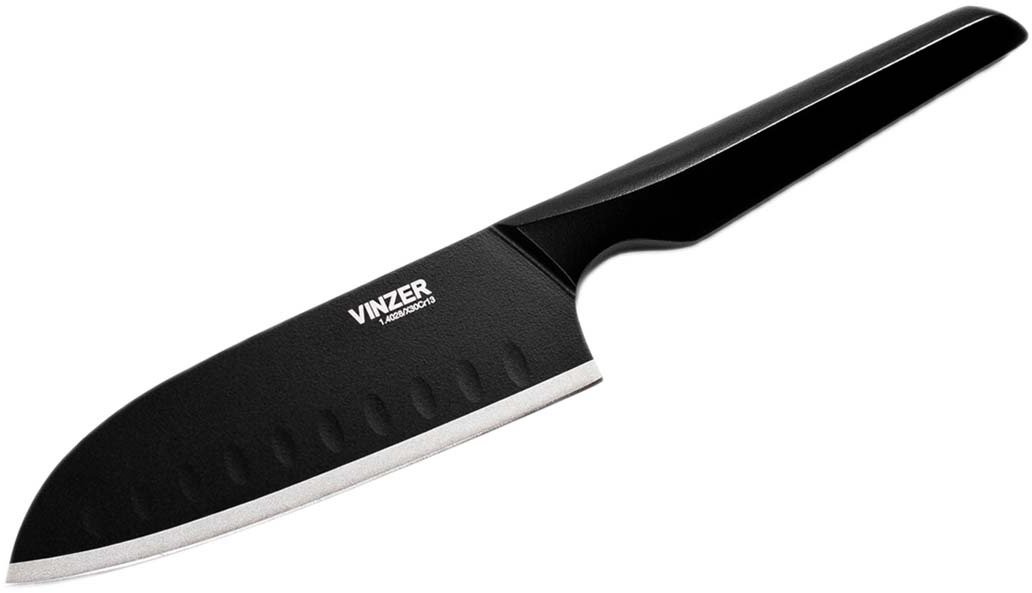 

Нож Vinzer Santoku Geometry Nero line 17.8 см (50302)