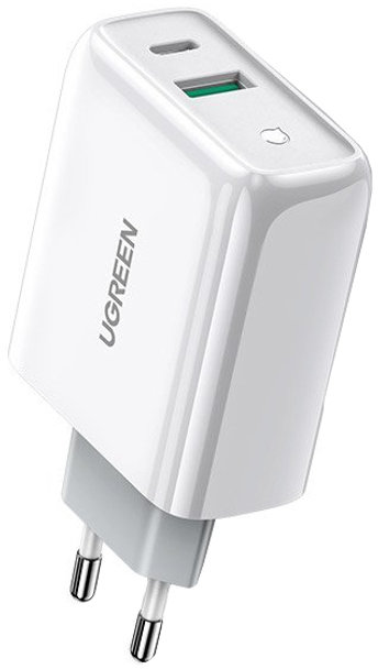 Акція на Ugreen Wall Charger Usb + USB-C CD170 36W White (60468) від Y.UA