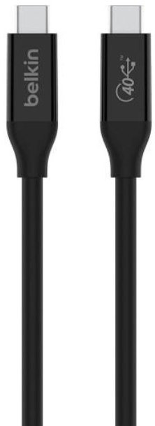 Акція на Belkin Cable USB-С to USB-C 100W Thunderbolt 4 40gbs 0.8m Black (INZ001BT0.8MBK) від Stylus
