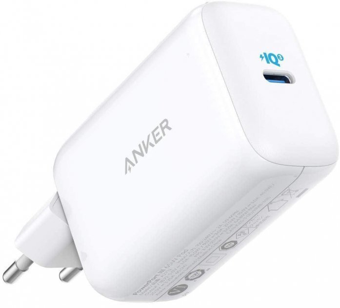 Акція на Anker Wall Charger USB-C PowerPort Iii GaN 65W White (A2712H21) від Y.UA