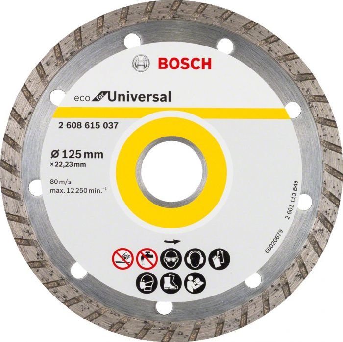 

Диск отрезной алмазный Bosch Eco Univ.Turbo 125-22.23 (2608615037)