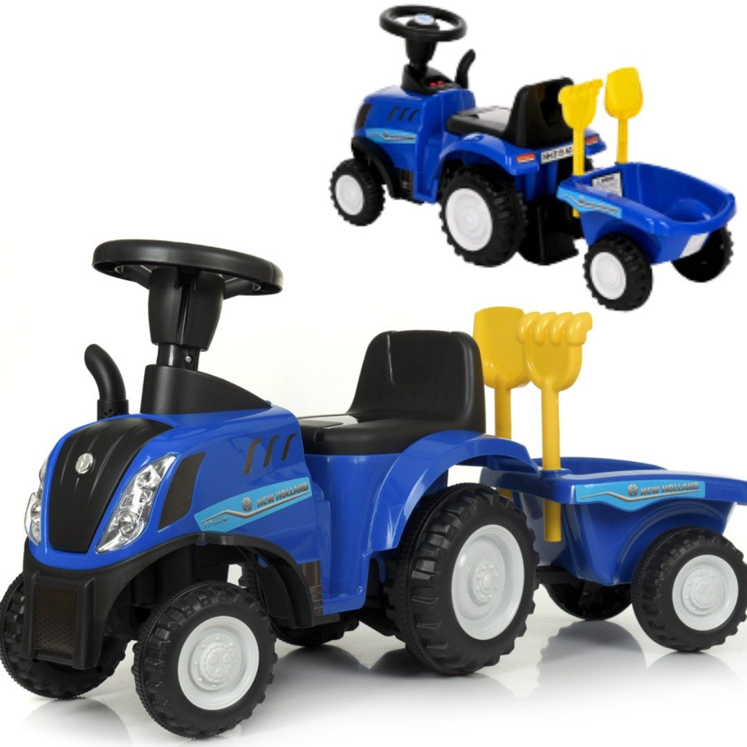 Акція на Каталка-толокар Bambi Racer трактор с прицепом синий (658T-4) від Stylus