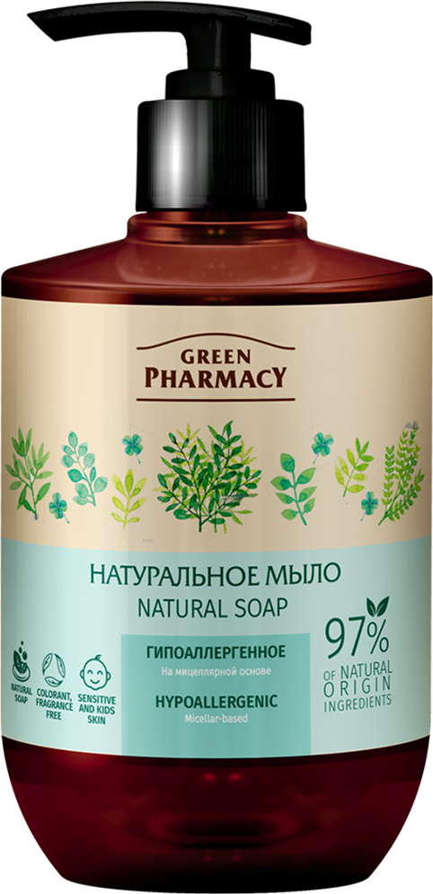 

Green Pharmacy Натуральное мыло Гипоаллергенное 460 ml