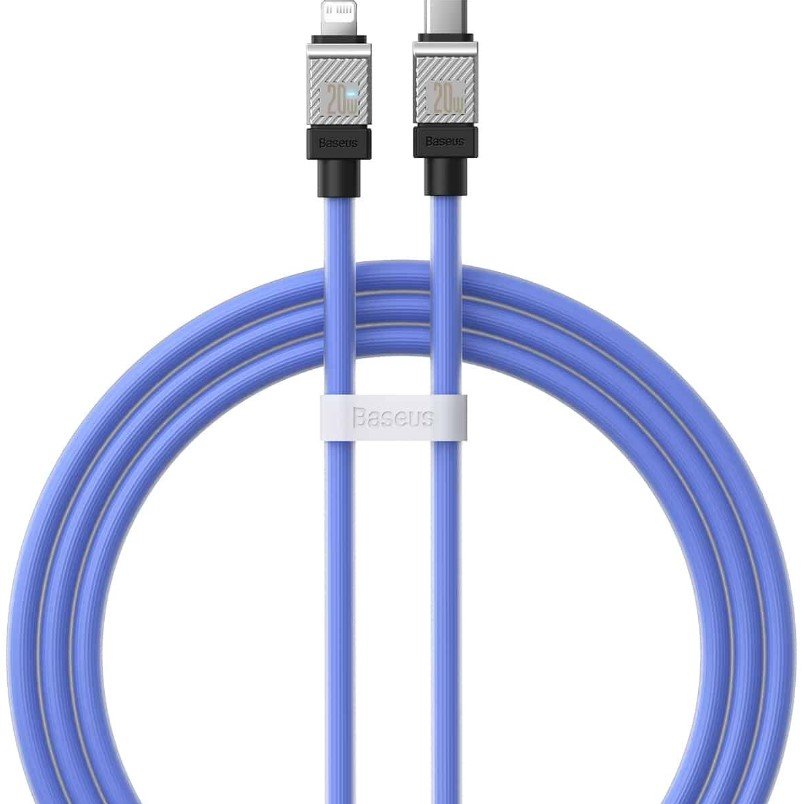 Акція на Baseus Cable USB-C to Lightning CoolPlay Series 20W 2m Blue (CAKW000103) від Stylus