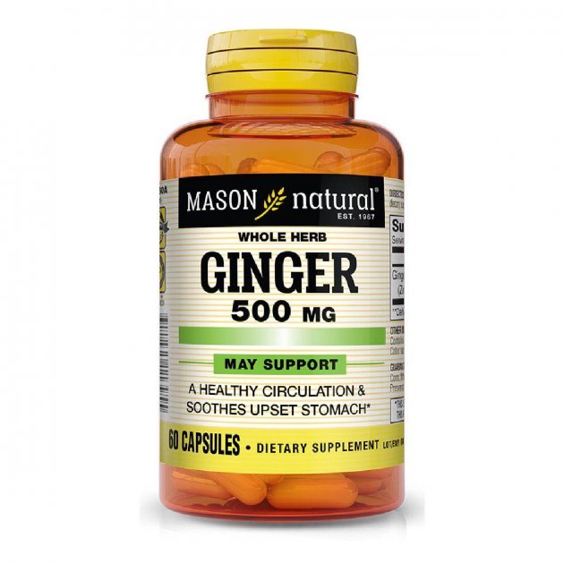 

Mason Natural Ginger 500 mg Имбирь 60 капсул