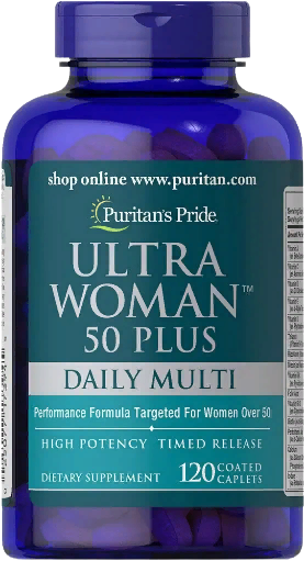 

Puritan's Pride Ultra Woman 50 Plus Multi-Vitamin Мультівітаміни для жінок 120 капсул