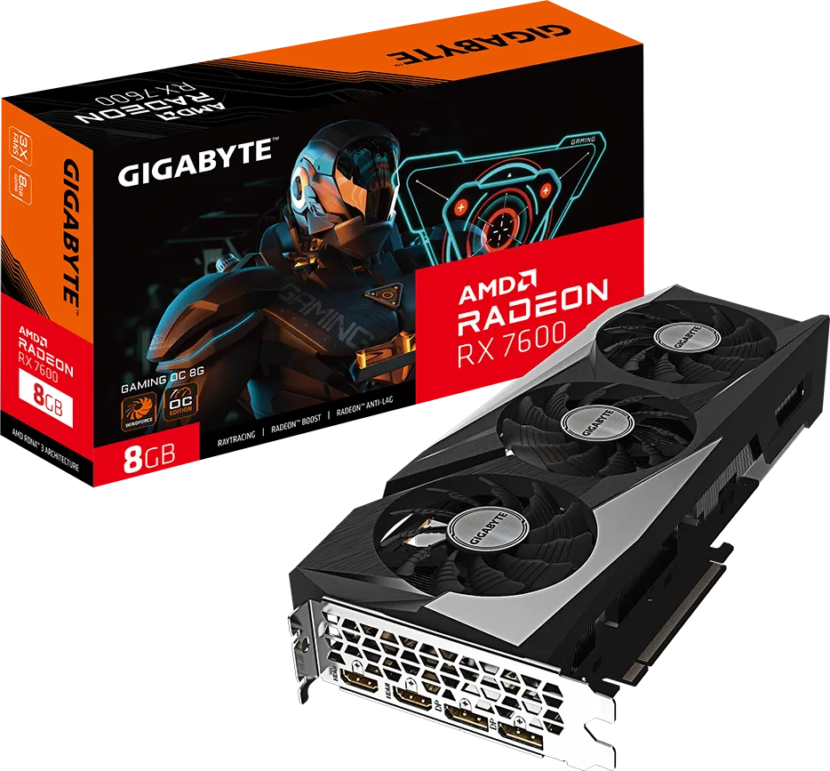 Акція на Gigabyte Radeon Rx 7600 Gaming Oc 8G (GV-R76GAMING OC-8GD) від Stylus